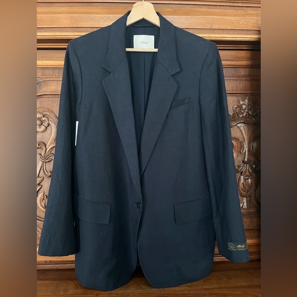 NWT Wilfred Generation Blazer, Linen blend